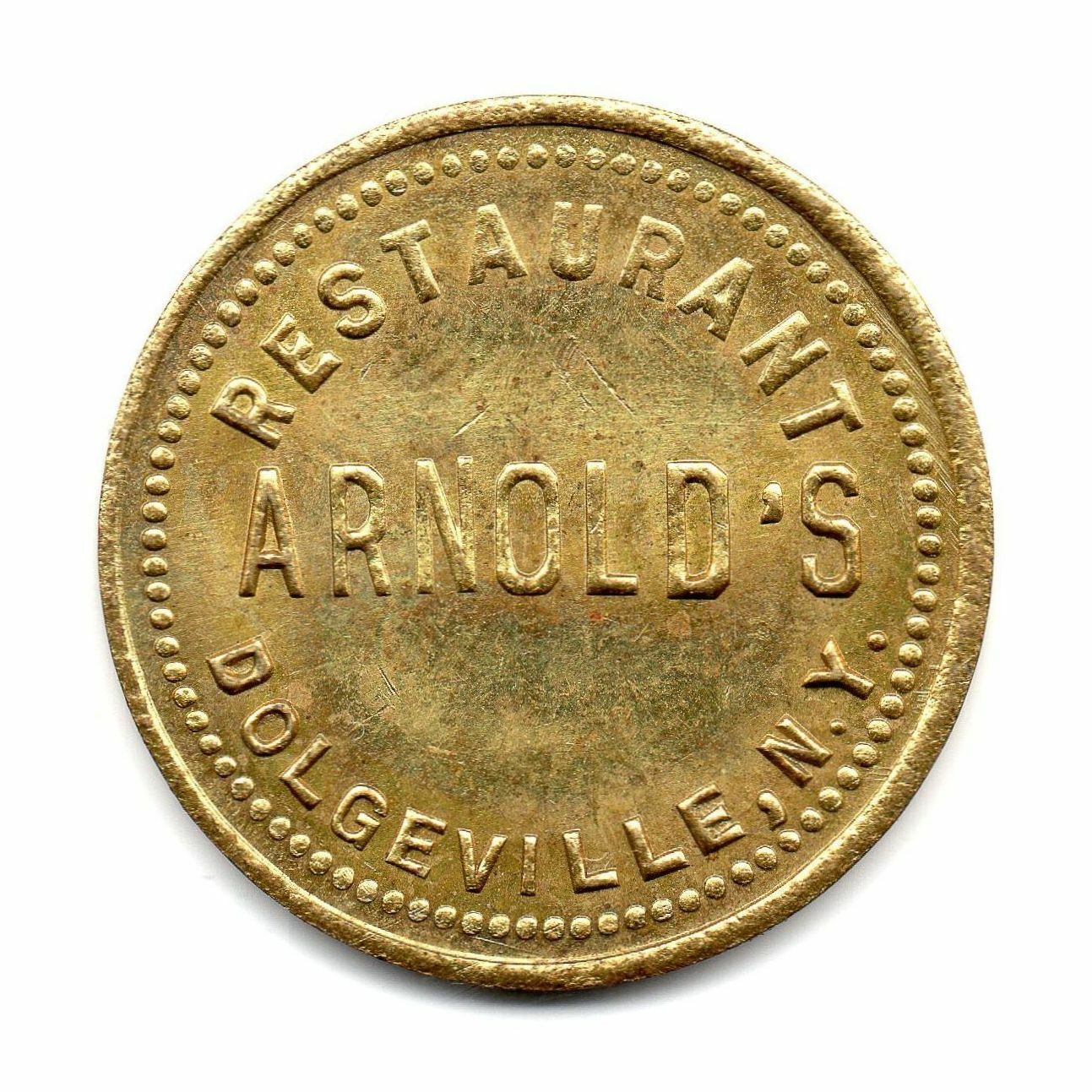 ARNOLD'S RESTAURANT • 5c IN TRADE • DOLGEVILLE, NEW YORK • TC16778 eBay