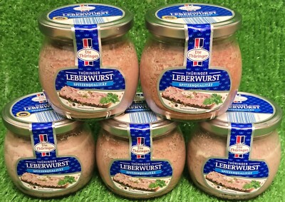 (21,67 /kg) 5x DIE THÜRINGER LEBERWURST im 300g Glas! Spitzenqualität Versand 0 