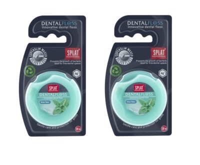 2x SPLAT Dental Floss with silver fibers, 2x30m