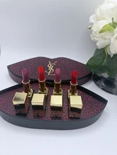 Yves Saint Laurent YSL Mini Rouge Pur Couture Lipstick 4pc Ltd Holiday Gift Set