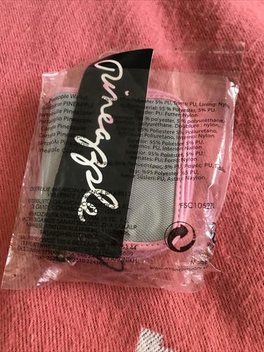 AVON PINEAPPLE PINK & GREY WALLET/PURSE, New Wi, Tags - Picture 3 of 3