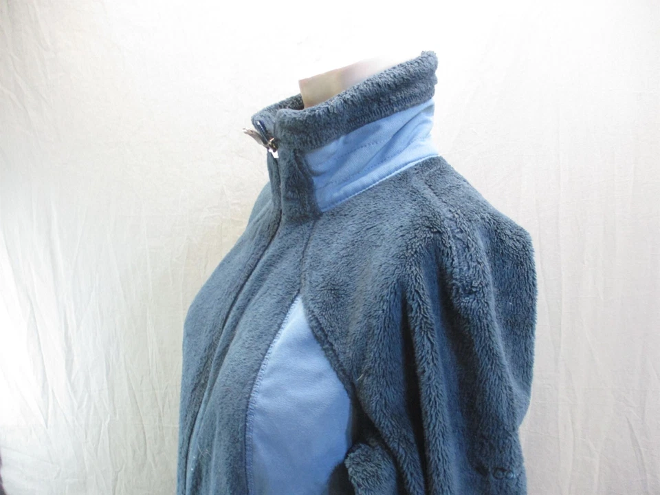 Chaqueta atlética Columbia talla M para mujer gris y azul intercambio cuello alto 5BL142 Foto 4 de 4
