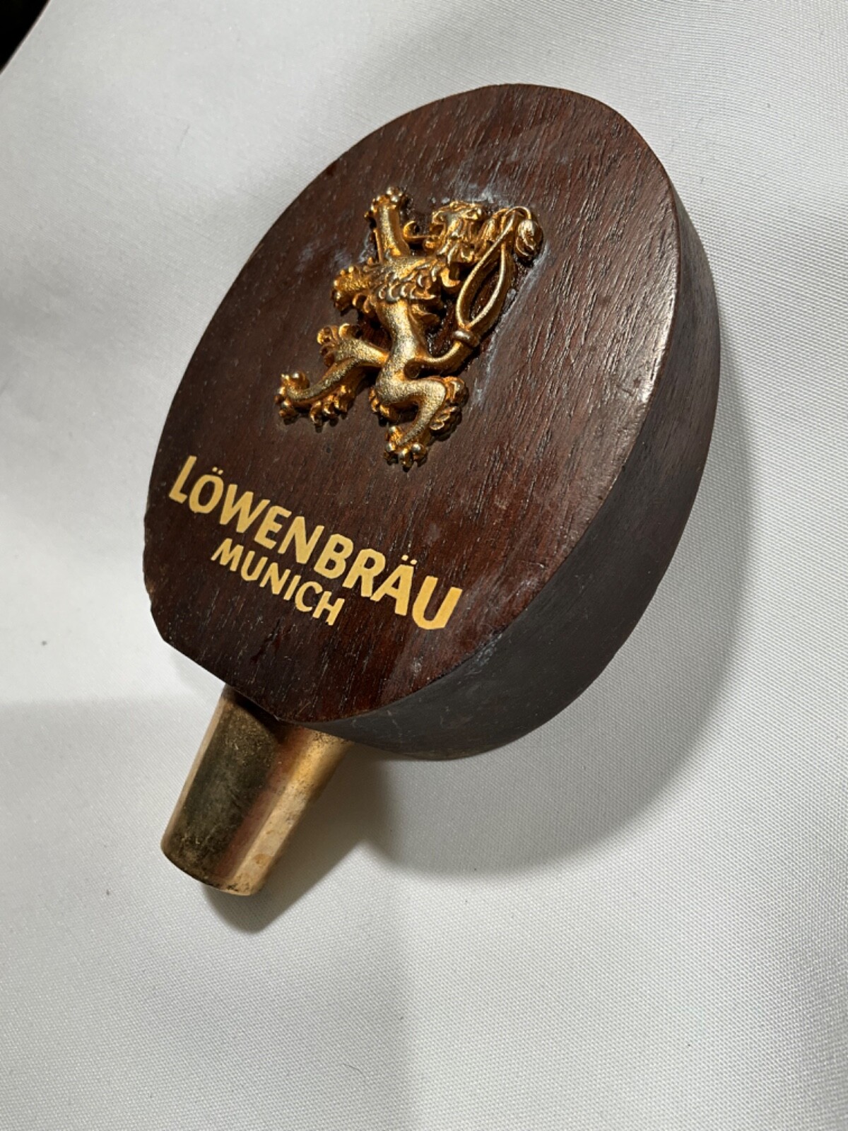 Lowenbrau Munich RARE Beer Tap BAR RELIC wood pull handle Early Vintage