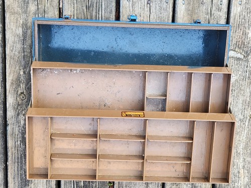 Fishing Tackle Toolbox Kennedy Kits T-18 Vintage 18x8x7 Two Trays 10 Lbs USA Vtg - Picture 21 of 24
