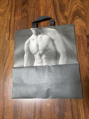 Vintage Abercrombie Fitch Muscle Guy FIERCE Shopping BAG 14” X 15