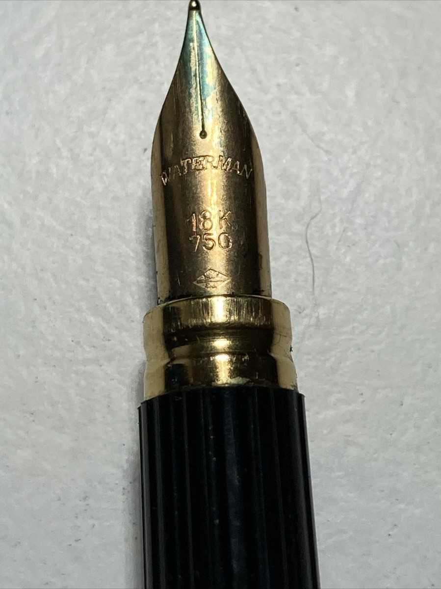 Waterman Executive Fountain Pen Black Tortoise & Gold Trim 18K 750