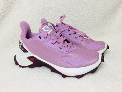 Salomon Alphacross Blast J Trail Running, Orchid/White/Plum Size 13K