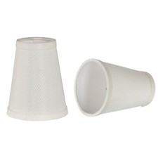 Aspen Creative 2PCS Parchment Empire Lamp Shade White Clip-On Chandelier 4"x5"