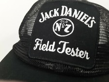 Vintage Jack Daniels Trucker Hat Whiskey USA Cap Mesh Logo Patch "Field Tester"