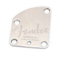 Fender Offset Chrome Neck Plate Kit for Deluxe Stratocaster/Strat 005-9209-049