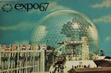 1963 Expo 67 Montreal Canada Futuristic Globe  Skybreak Bubble Vintage Postcard