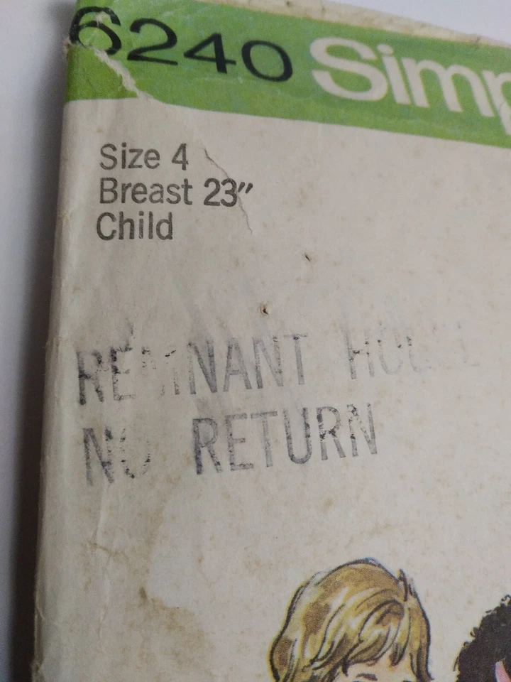 Pants Cardigan Jacket Girls Boys 4 4T Simplicity 6240 Sewing Pattern VTG 70s - Image 3 of 4