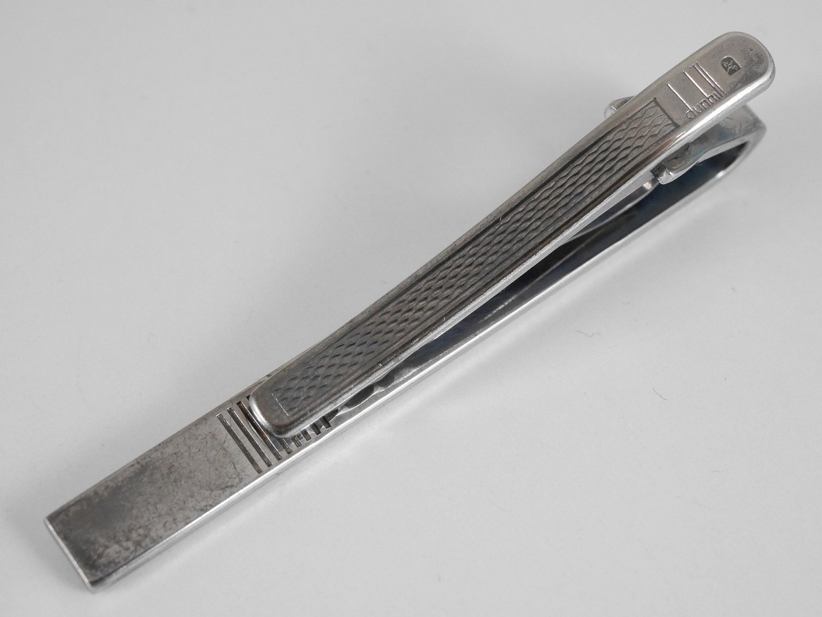 dunhill Silver Plated GT Tie Bar Clip Clasp | eBay