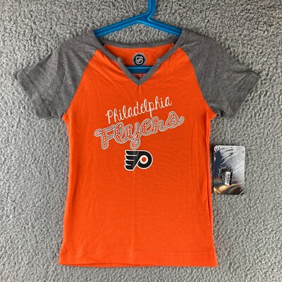 Philadelphia Flyers T Shirt Girls Small 6/6X NHL Hockey Tee Short Sleeve NEW