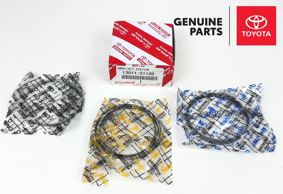Juego de anillos de pistón de motor originales Toyota Prius 2004-2009 1,5 L 1NZFXE 13011-21130 Foto 2 de 4