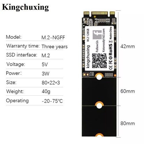 Kingchuxing 512G 1TB 2TB M.2 NGFF SSD 2280 2242 2260 SATA Solid State Hard Drive - Picture 2 of 10