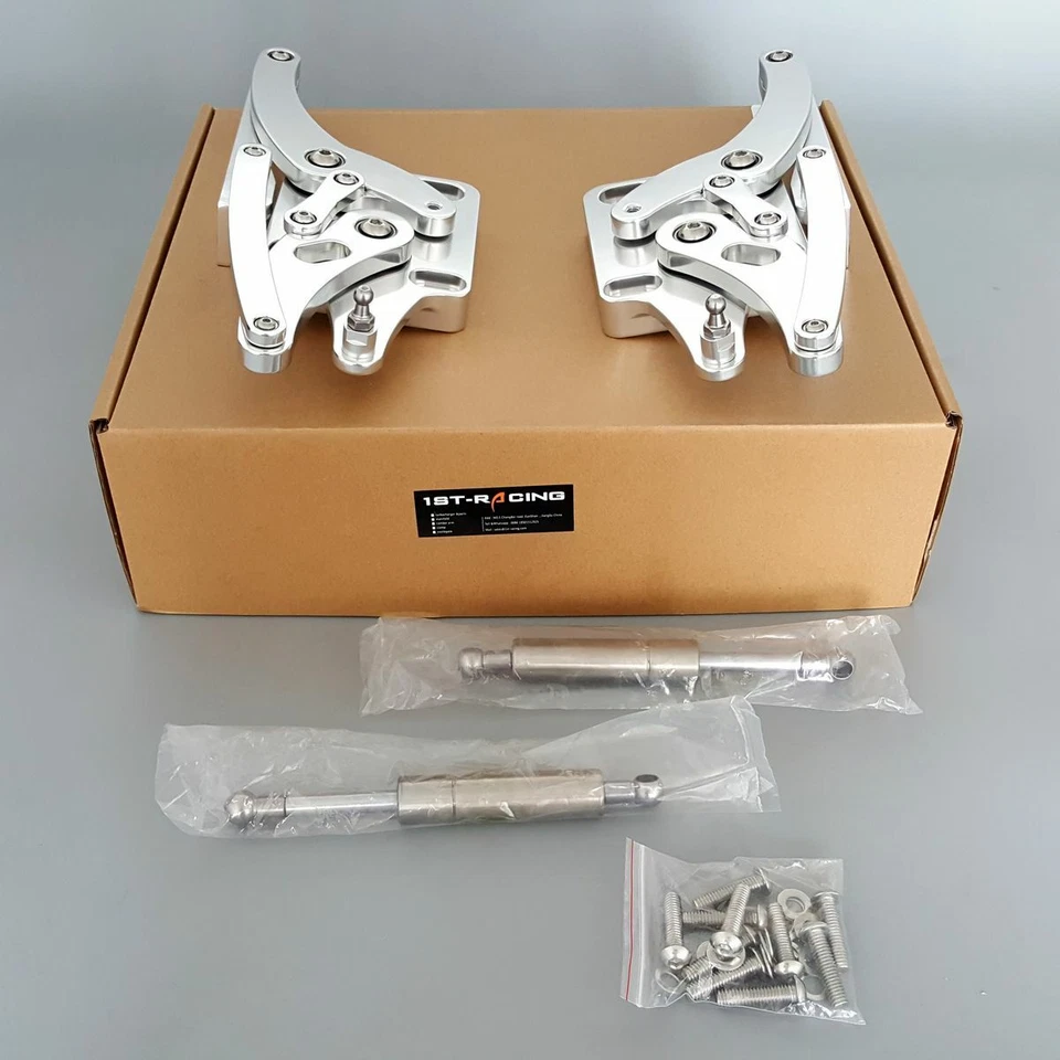 Billet Aluminum Hood Hinges Kit for Ford Mustang Comet Falcon Fairlane 1964-1965 - Image 4 of 4