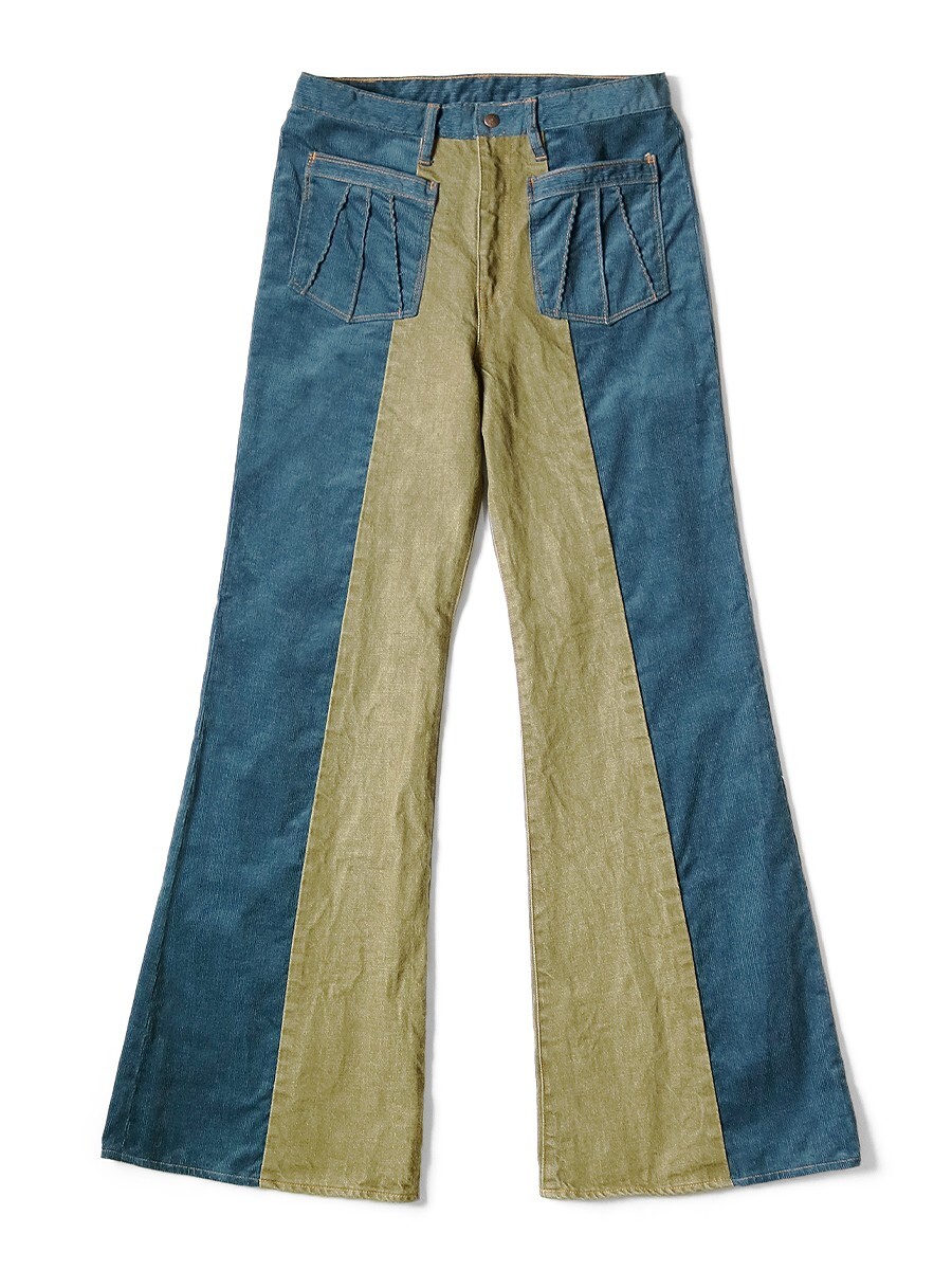 ASK availability First) KAPITAL Corduroy × Denim 2Tone Gypsy Flare