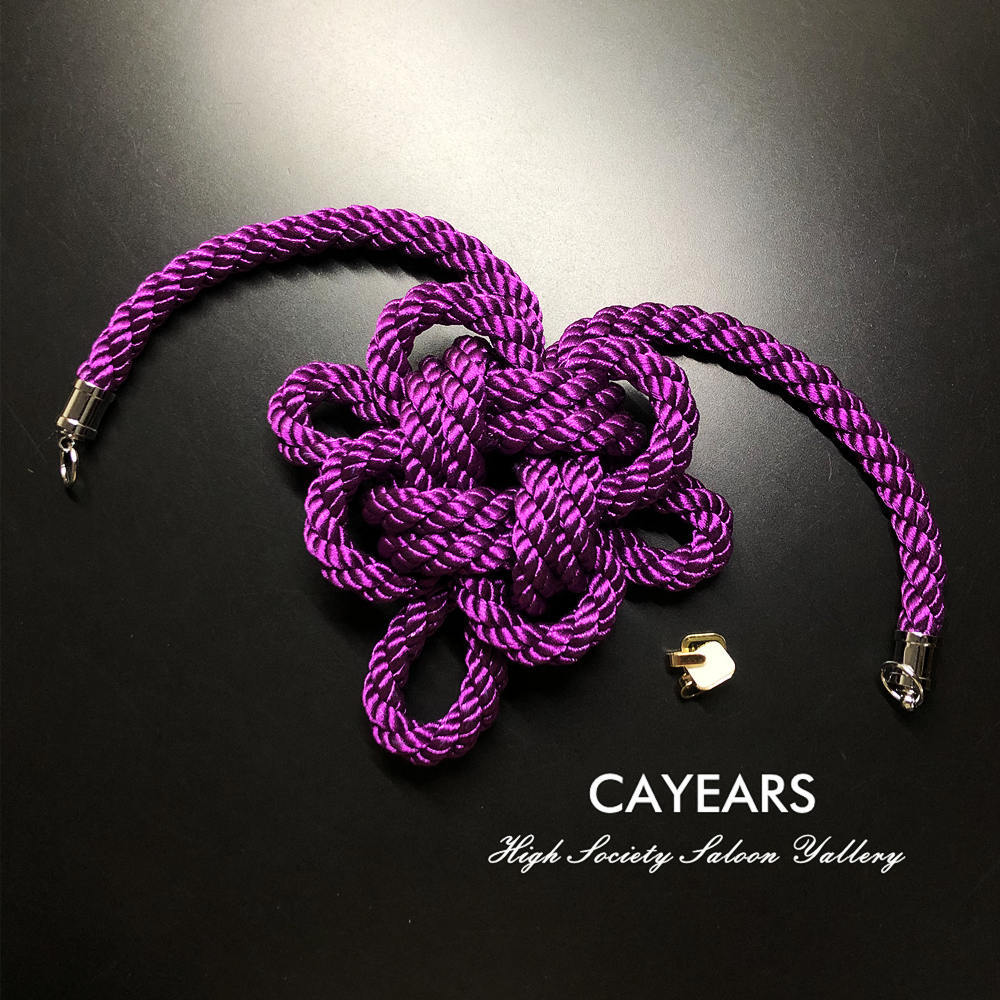 A Set JDM JP Junction Produce Purple Kintsuna Kiku Knot For Car Mirrors