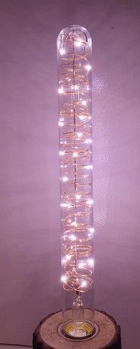 Decorative tube clear glass, copper string LED light bulb, E27, 300mm, 4000k - Picture 2 of 2