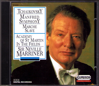 Sir Neville MARRINER TCHAIKOVSKY Manfred Symphony Marche Slave CD 1993 Capriccio