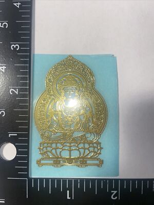 Adorable Delighted Buddhism Buddha Metallic Sticker Akasagarbha虚空藏菩萨愿众生吉祥平安阿弥陀佛。