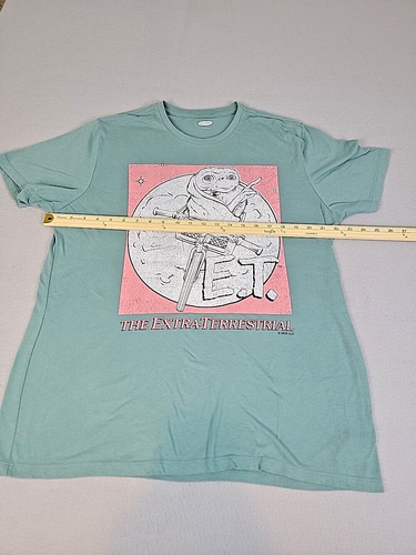 ET Old Navy T-Shirt Herren Gr. XL Kurzarm Extra Terrestrial Grün - Bild 6 von 9
