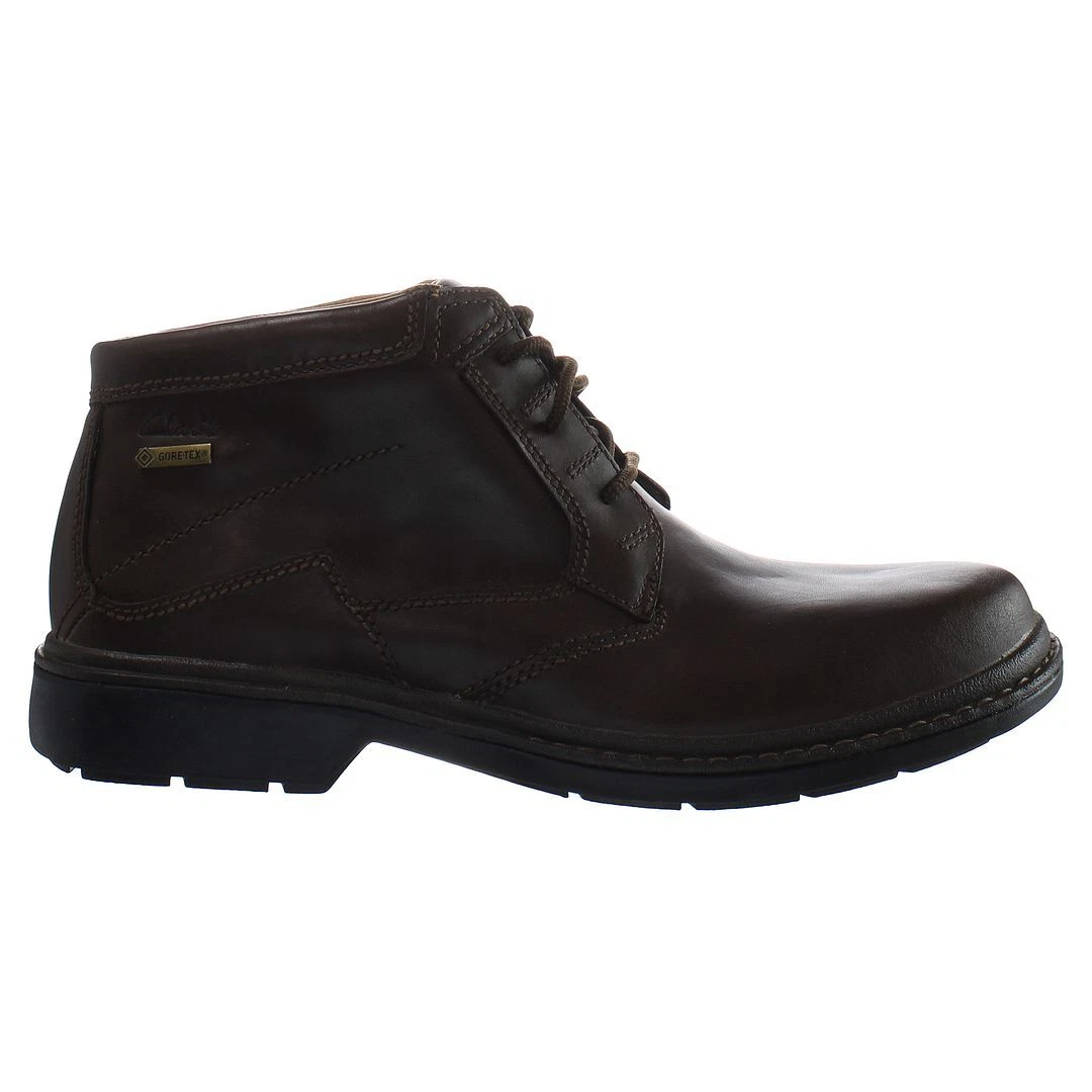 Clarks Rockie Hi Gore Tex Lace Up Brown Smooth Leather Mens Boots 203186047