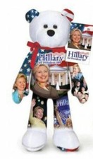 2008 PLUSH HILLARY CLINTON FOR PRESIDENT BEANIE BEAR - LIMITED TREASURES - NEW