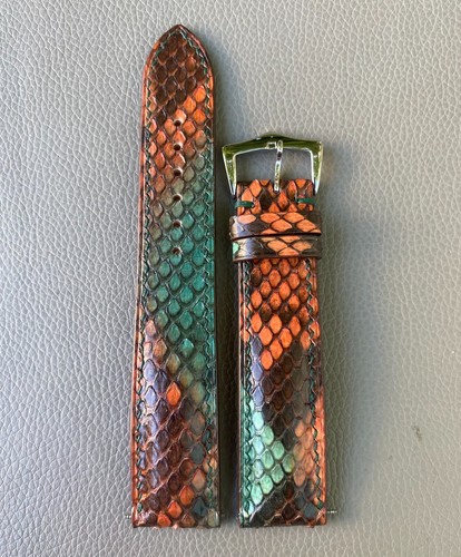 Genuine Snake Skin leather Watch Strap Band size 16 18 19 20 21 22 23 24 25 26mm - Picture 3 of 16