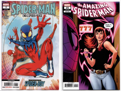 Spider-Man #7 2nd Print & Amazing Spider-Man #25 McGuinness 1:25 SET Lot 2023