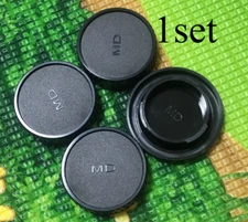 3x Minolta Rear Lens Caps + 1x Front Body Cap Camera Cover Fit MD Mount MC SLR