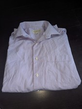 Tommy Bahama Mens 16/32-33 Purple Striped Long Sleeve Button With Spot