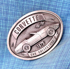 Corvette Car Collectors Belt Buckle LE 1975 The Last Convertible Vtg 80s.NOX060
