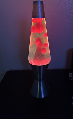 #ad Vintage Silver Streak Red amp; Clear Lava Lite Lava Lamp 16.5quot; 1997 #10 $115.00