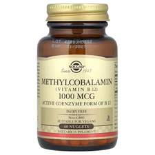 Methylcobalamin (Vitamin B12), 1,000 mcg, 60 Nuggets
