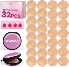 32 PCS Nipple Covers for Women, Reusable Nipple Coverings, Nipple Pasties, Boob