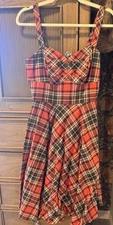 Hearts And Found Plaid Autumn Dress Size Small NWT