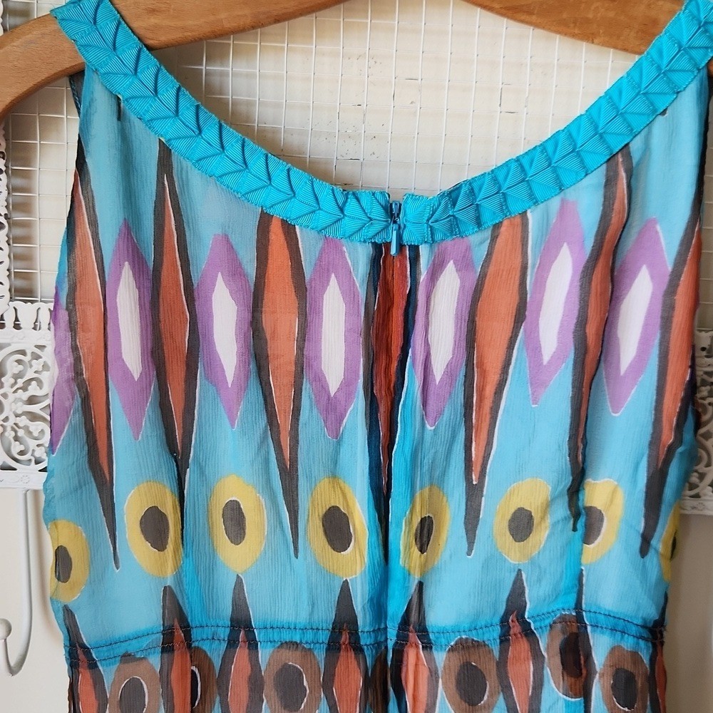 Tory Burch Silk Ikat Print Sleeveless Sundress Dress thumbnail 11