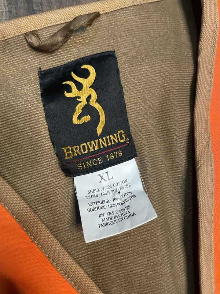 Chaleco de Caza Browning Upland Pheasants Forever Talla XL Tostado Naranja Brillante Foto 4 de 4