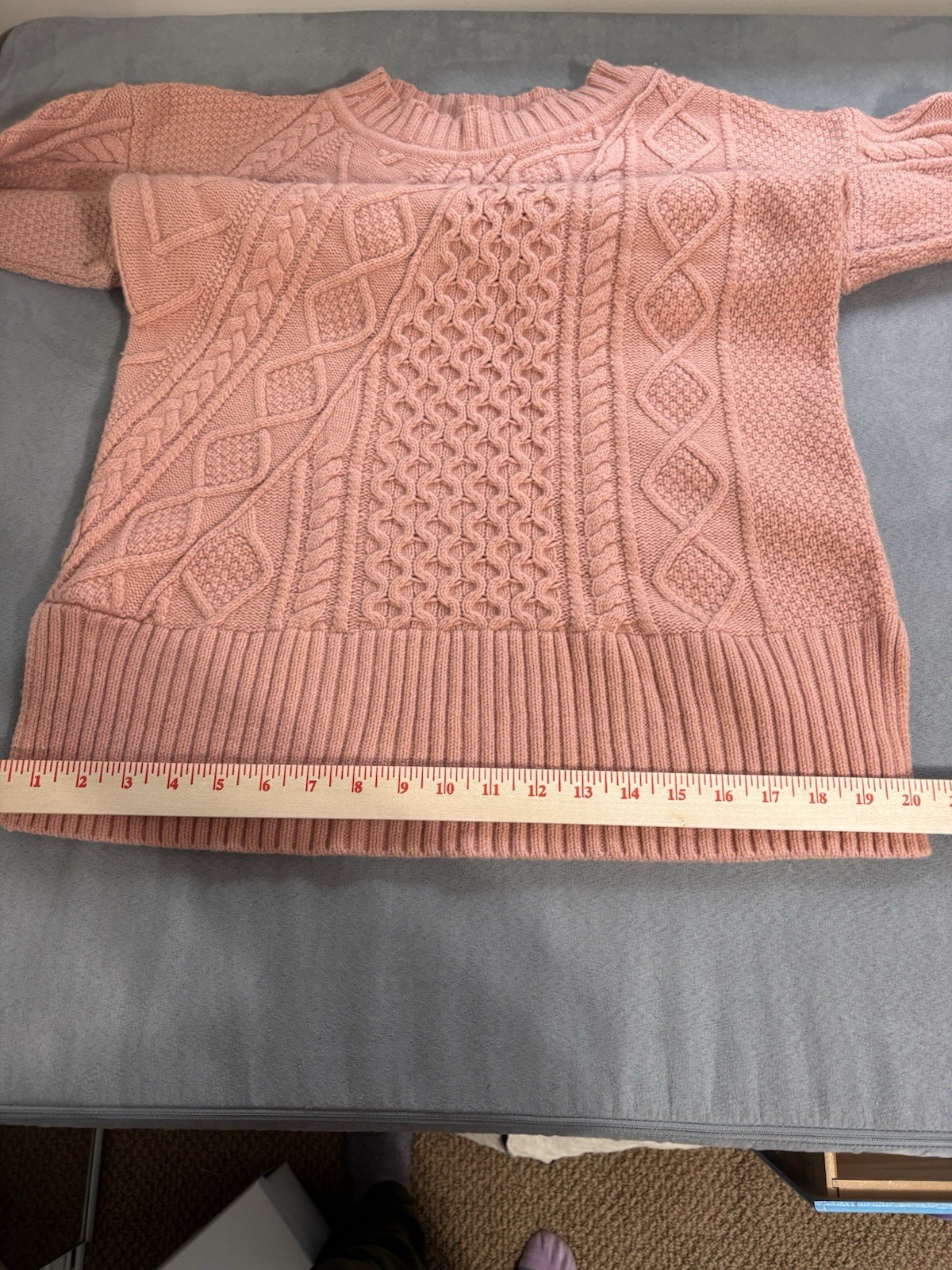 J. Crew Womens M Cableknit Patchwork Oversized Ch… - image 12