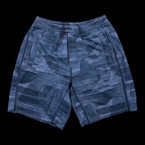 Mens Lululemon Shorts Size Medium Blue Print Pace Breaker 9” Lined Gym Workout - Picture 1 of 13
