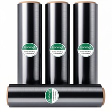Black Stretch Wrap Roll-Heavy Duty Industrial Strength 18in x 1500ft, Black Shri