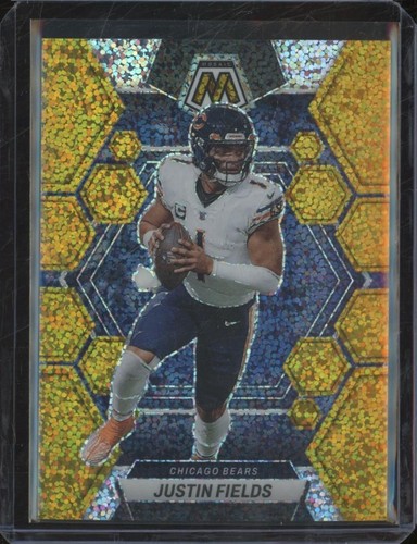 2023 Panini Mosaic JUSTIN FIELDS #33 Gold Sparkle Prizm /24 Bears JA669