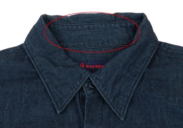 Blusa R by 45rpm tingida índigo botão metálico manga 3/4 tamanho 2 (K-150781) - Imagem 4 de 4