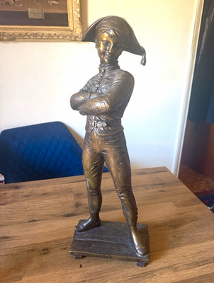 Antike Gießerei Bronzeguss eines Harlekin Emile Louis Picault