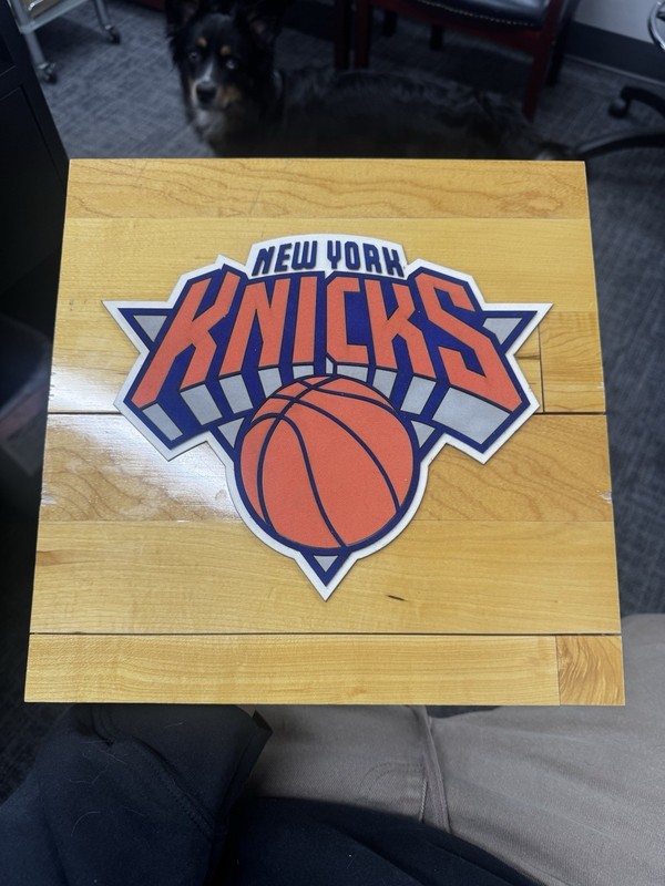 New York Knicks Basketball Floorboard Original with Team Logo