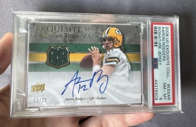 2008 Upper Deck Exquisite Collection Signature Jersey Aaron Rodgers #ESS-AR /25 