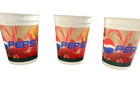 3 Vintage 5" PLASTIC TUMBLER CUPS 3 puppy Christmas Pepsi - USED - Promotional — photo 2