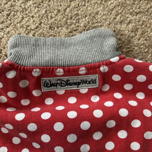 DISNEY retro vintage Minnie Mouse Disney World Girls Quarter Zip SMALL (B5-08) - Picture 7 of 9